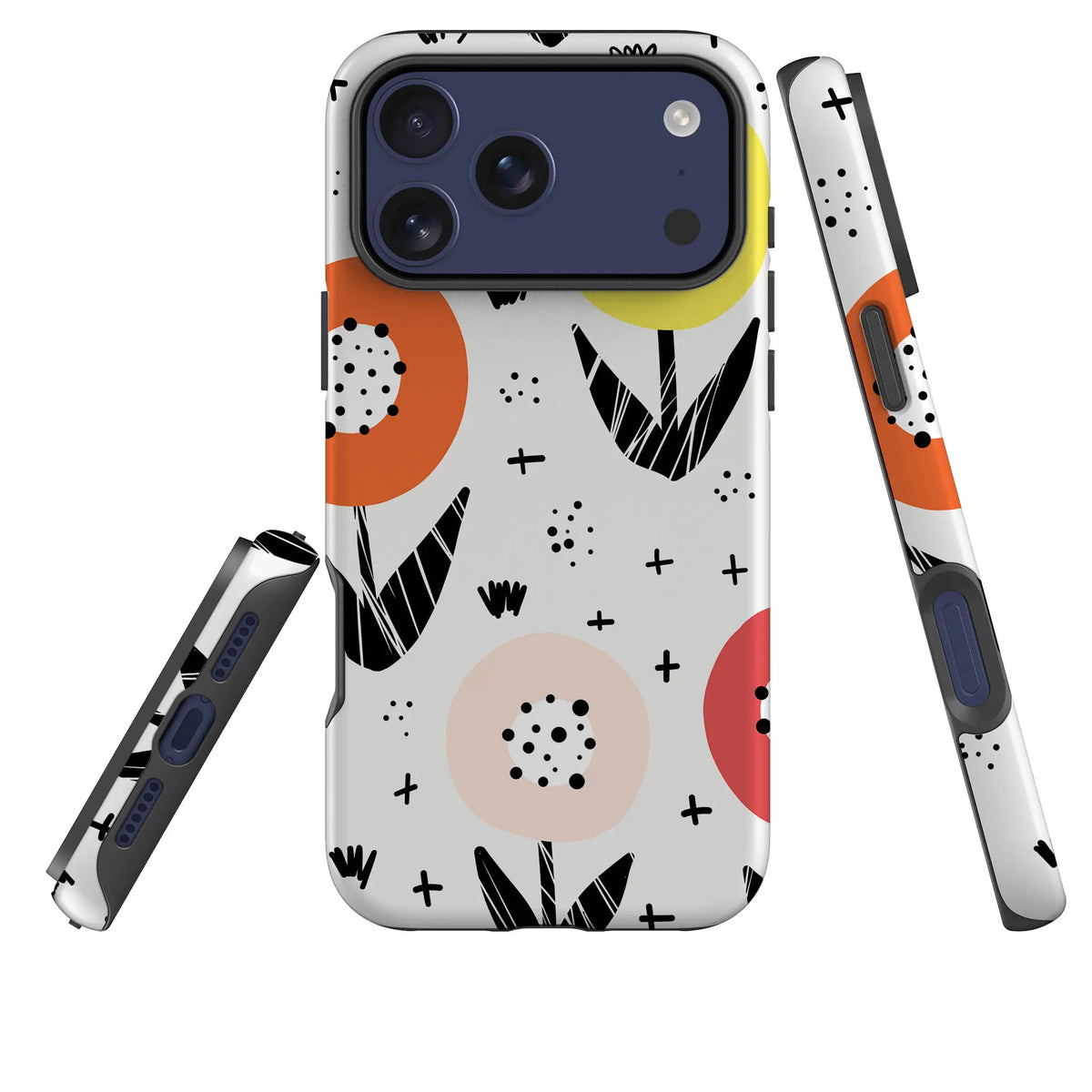 Botanical Doodle — Tough Case for iPhone — Three Quarter — Finnaij