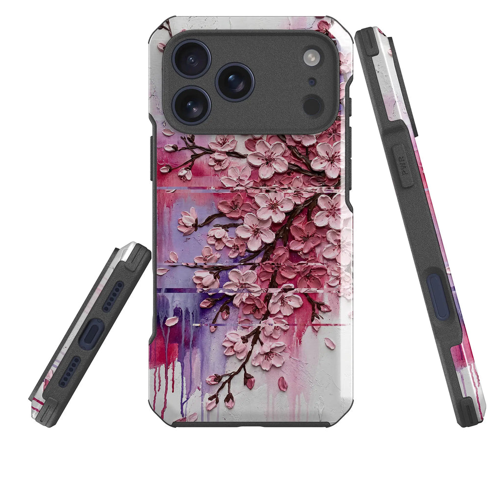 Cherry Blossoms by Frida Lövström — Impact Armour MagSafe Case for iPhone — Three Quarter — Finnaij