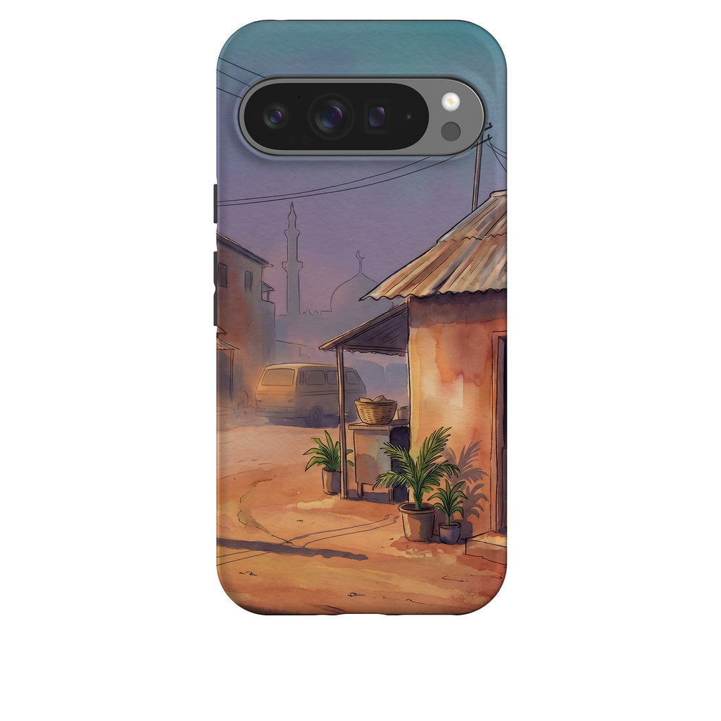 City Edge Quiet Street by Tobi Akinyemi — Tough Case for Google Pixel — Finnaij