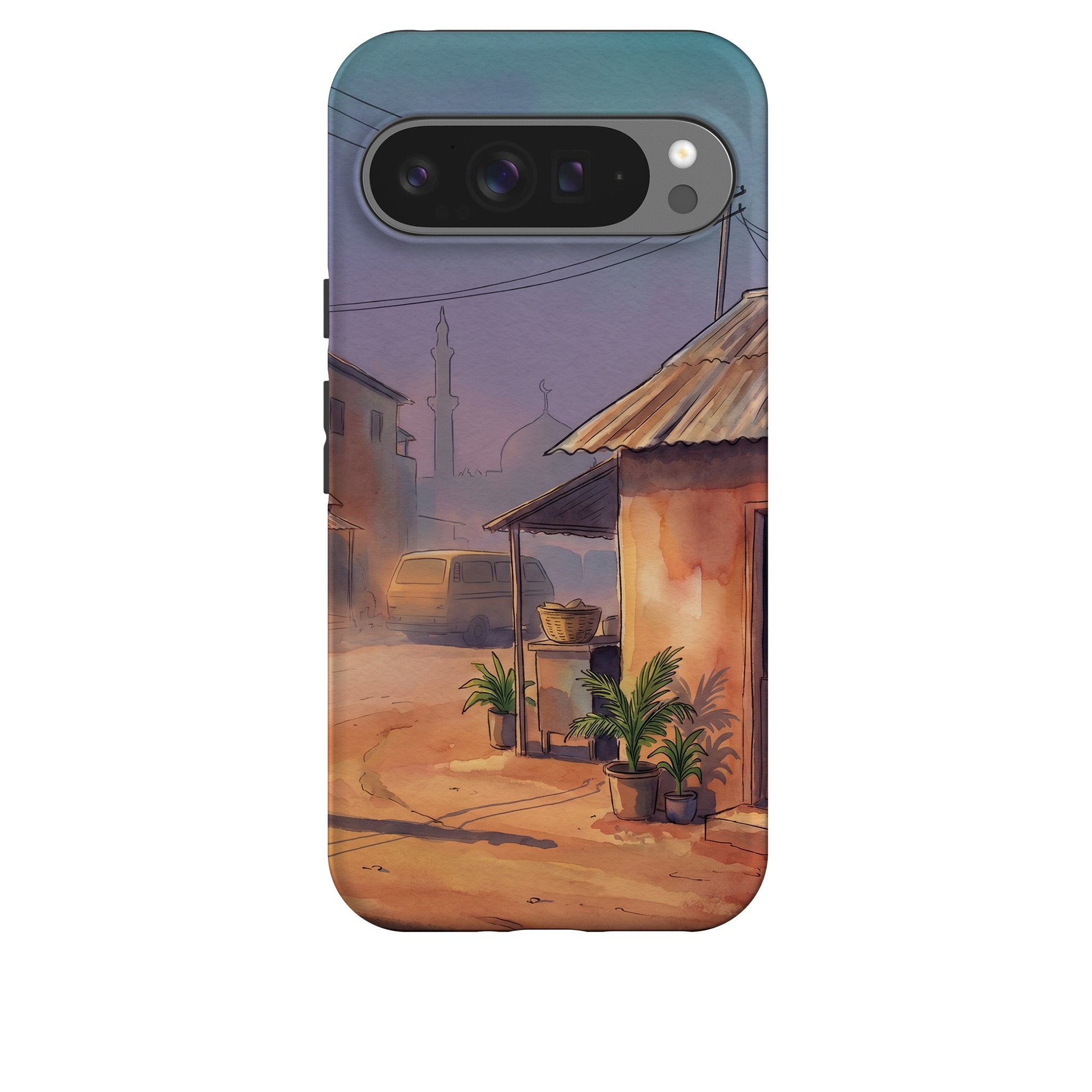 City Edge Quiet Street by Tobi Akinyemi — Tough Case for Google Pixel — Finnaij