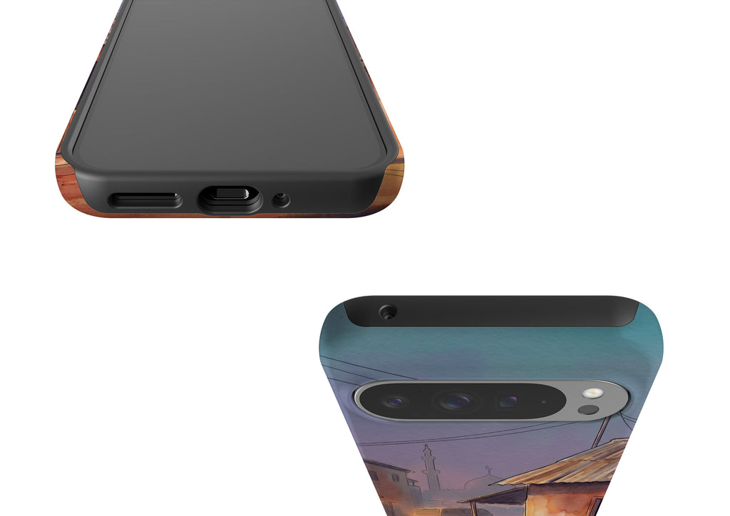 City Edge Quiet Street by Tobi Akinyemi — Tough Case for Google Pixel — Finnaij