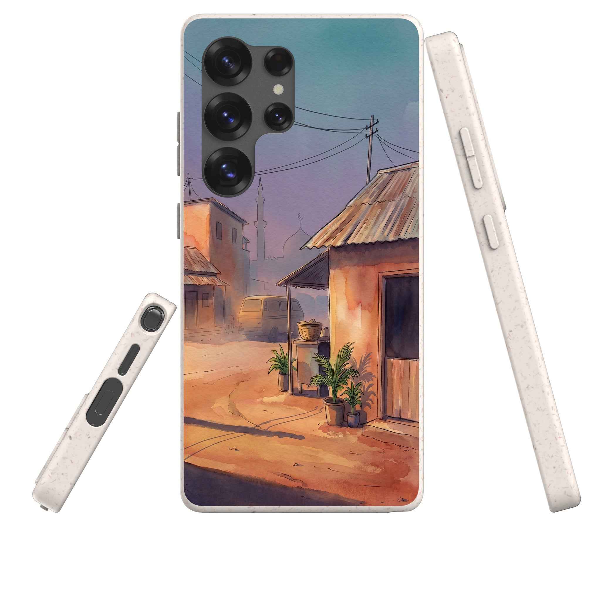 City Edge Quiet Street by Tobi Akinyemi — Galaxy Bio-degradable Case for Samsung Galaxy — Three Quarter — Finnaij