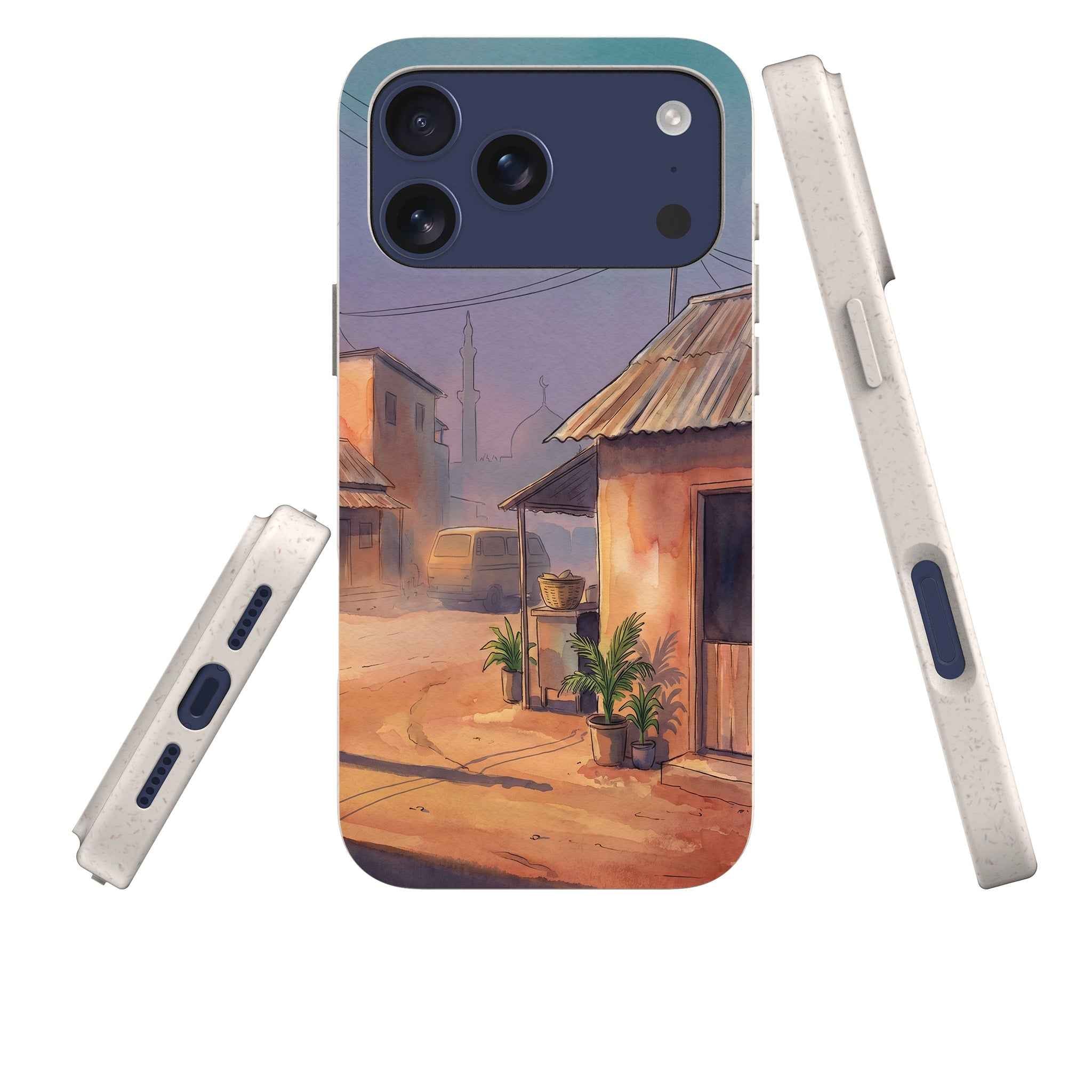 City Edge Quiet Street by Tobi Akinyemi — iPhone Bio-degradable Case — Three Quarter — Finnaij