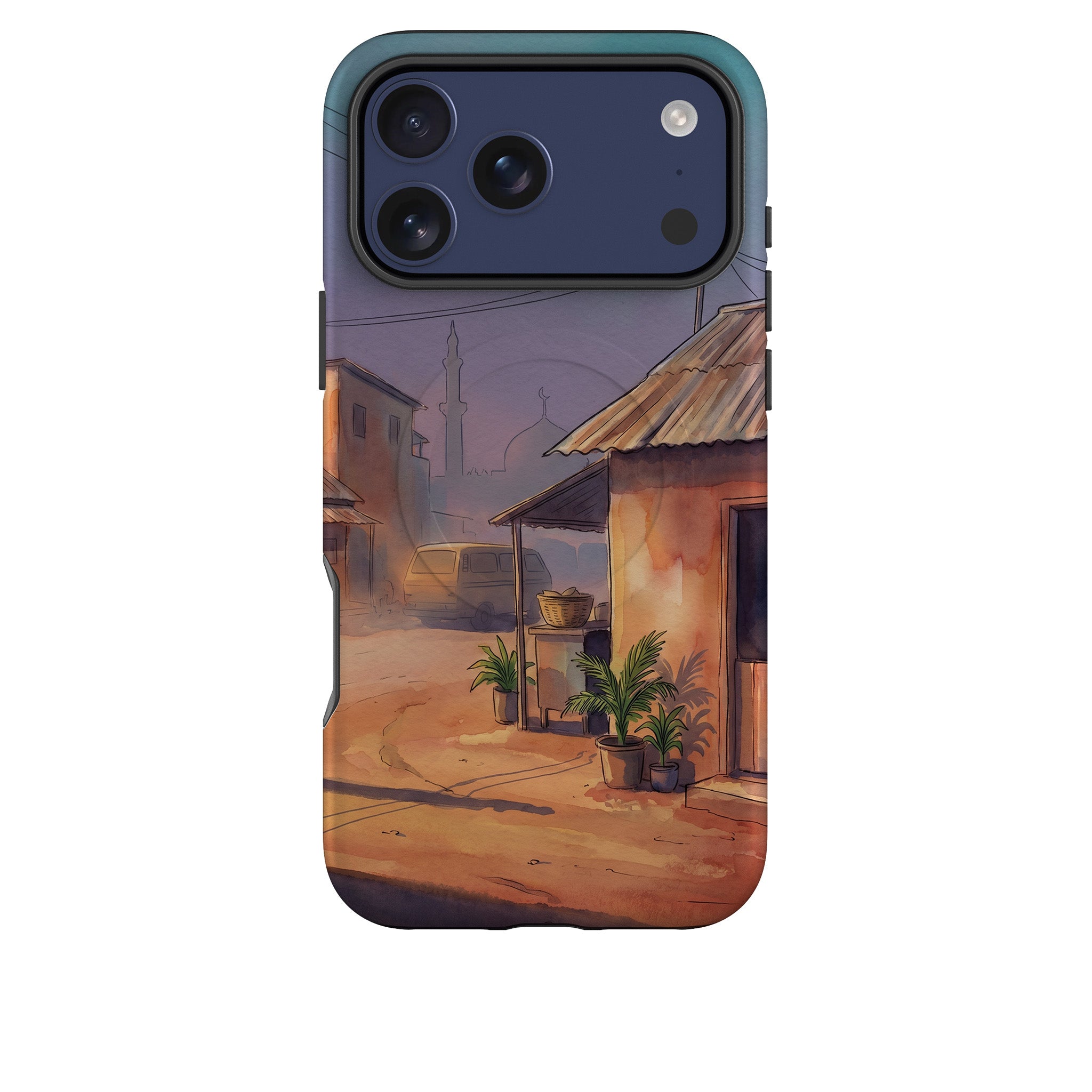 City Edge Quiet Street by Tobi Akinyemi — MagSafe Tough Case for iPhone — Finnaij