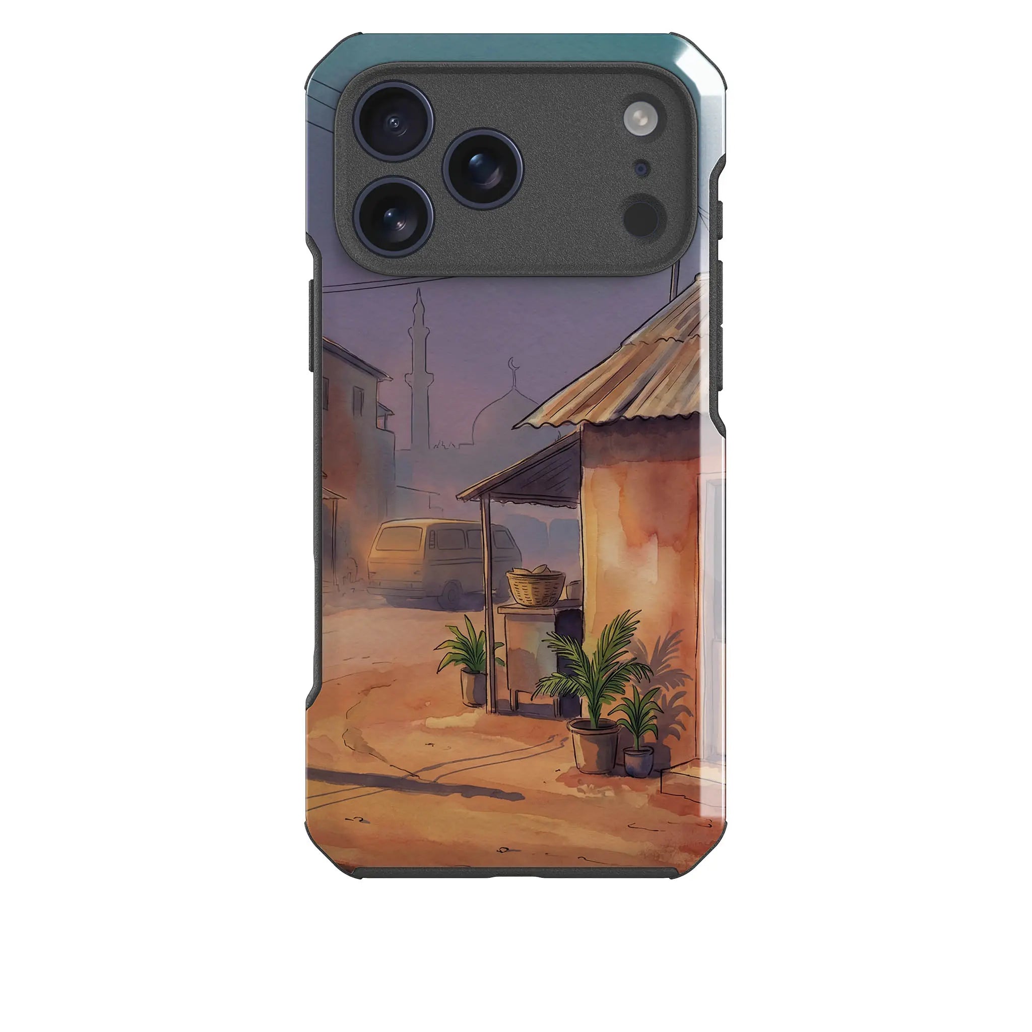 City Edge Quiet Street by Tobi Akinyemi — Impact Armour MagSafe Case for iPhone — Finnaij