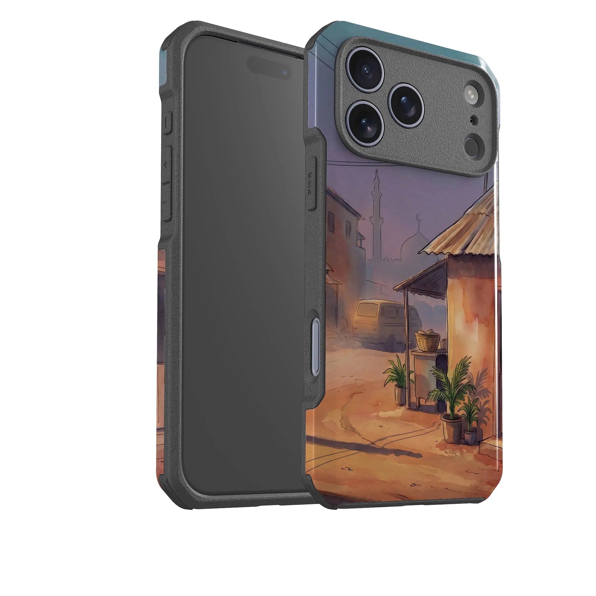 City Edge Quiet Street by Tobi Akinyemi — Impact Armour MagSafe Case for iPhone — Finnaij