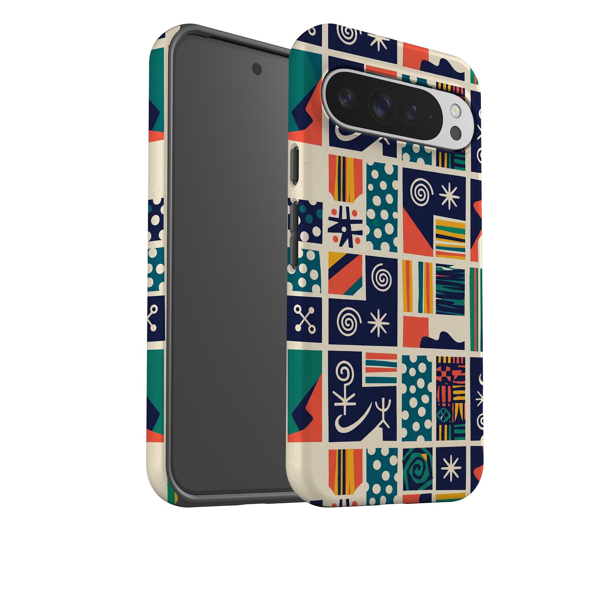Coastal Indigo Tiles by Ada Okoye Tough Case for Google Pixel — Finnaij