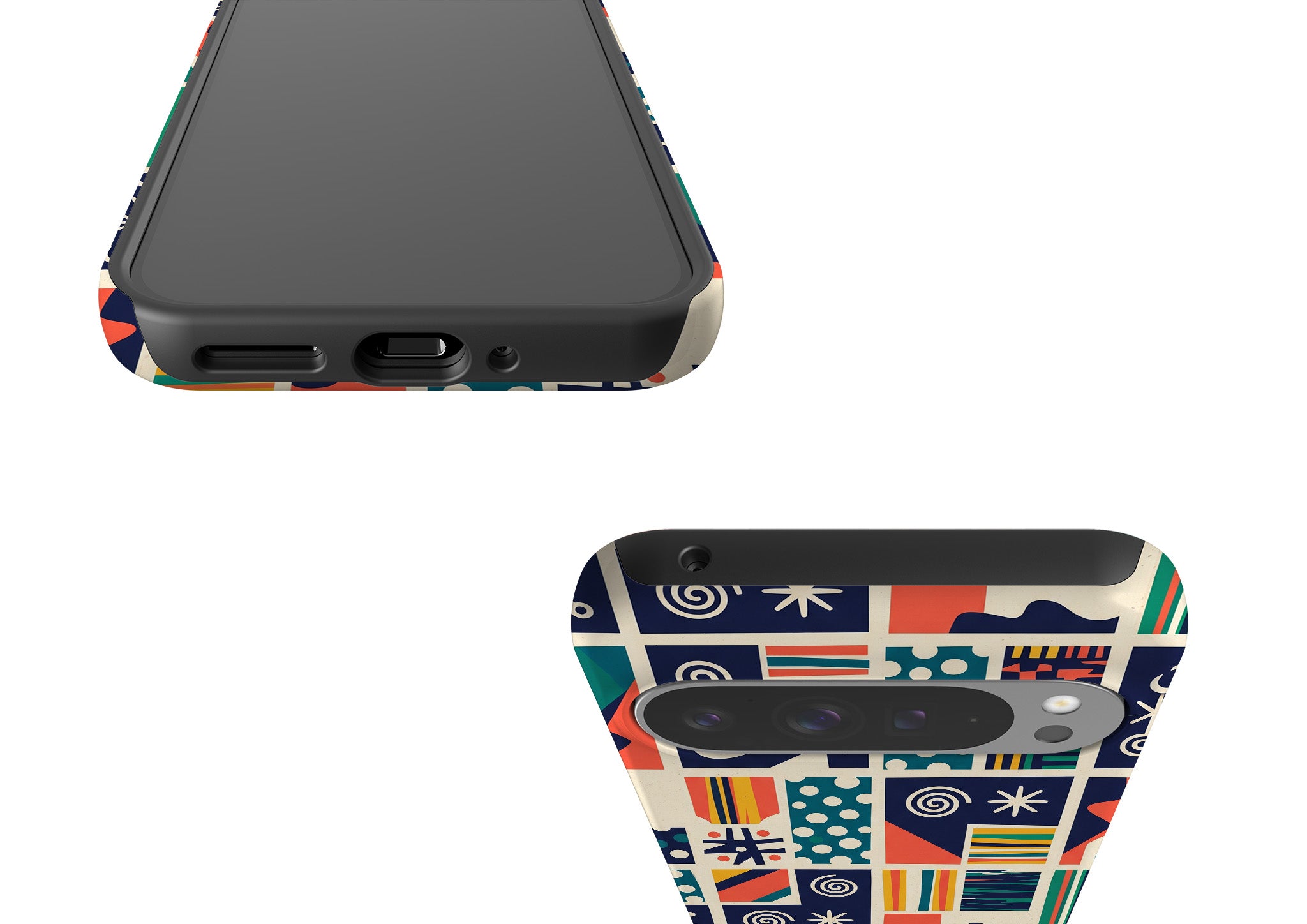 Coastal Indigo Tiles by Ada Okoye Tough Case for Google Pixel — Finnaij