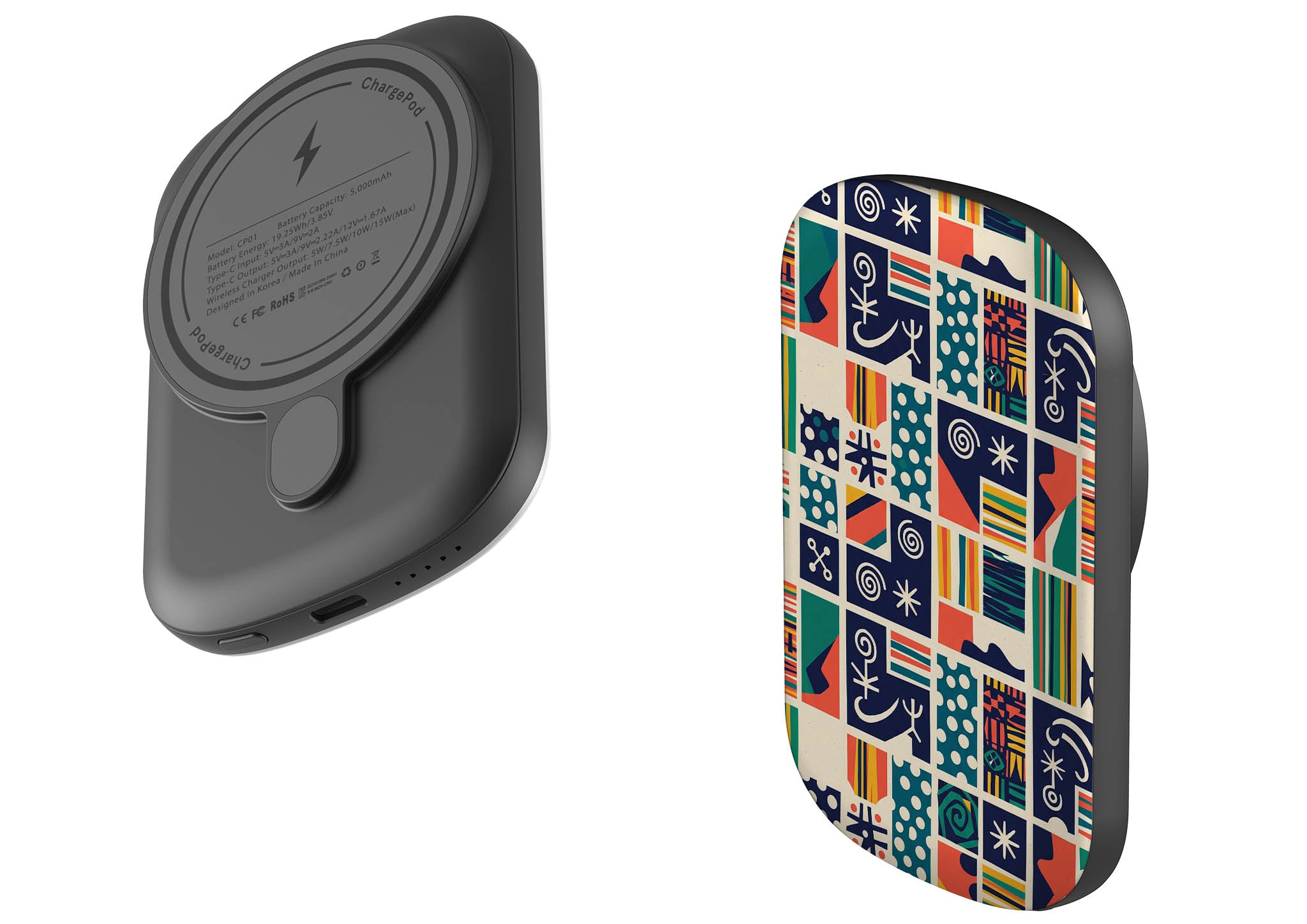 Coastal Indigo Tiles by Ada Okoye — MagSafe CHARGEPOD — Finnaij