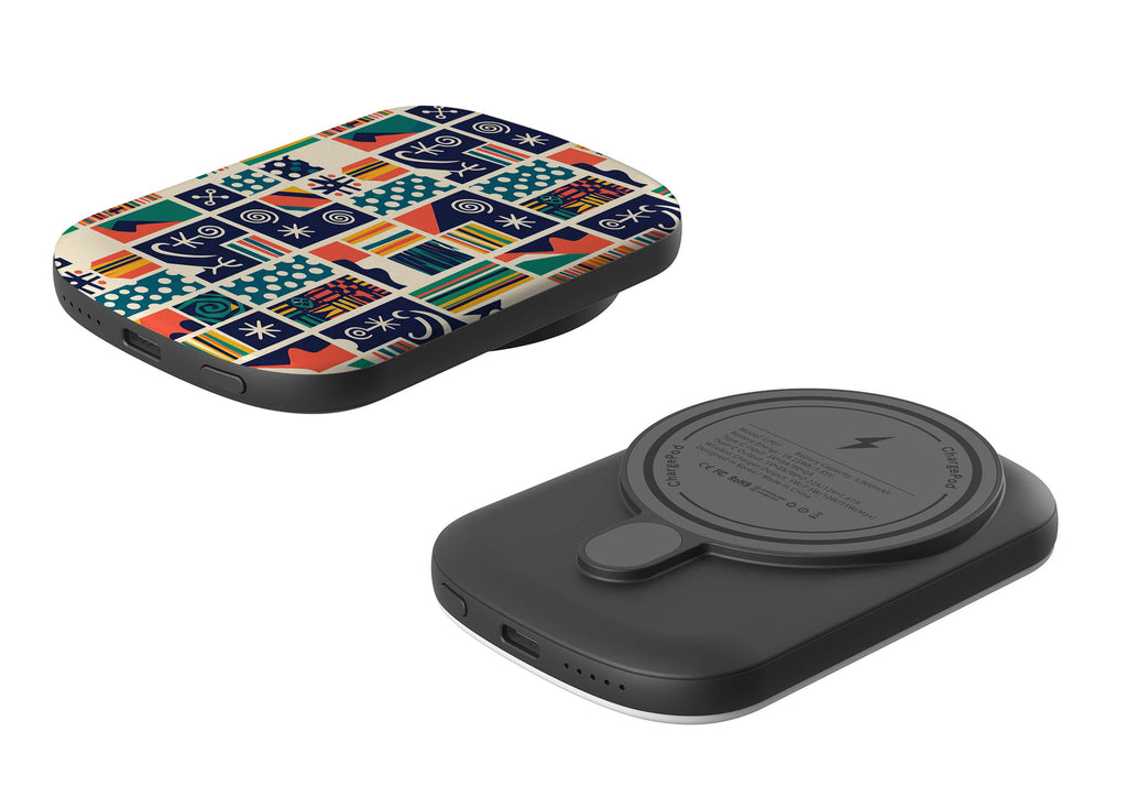 Coastal Indigo Tiles by Ada Okoye — MagSafe CHARGEPOD — Finnaij