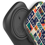 Coastal Indigo Tiles by Ada Okoye — MagSafe CHARGEPOD — Finnaij