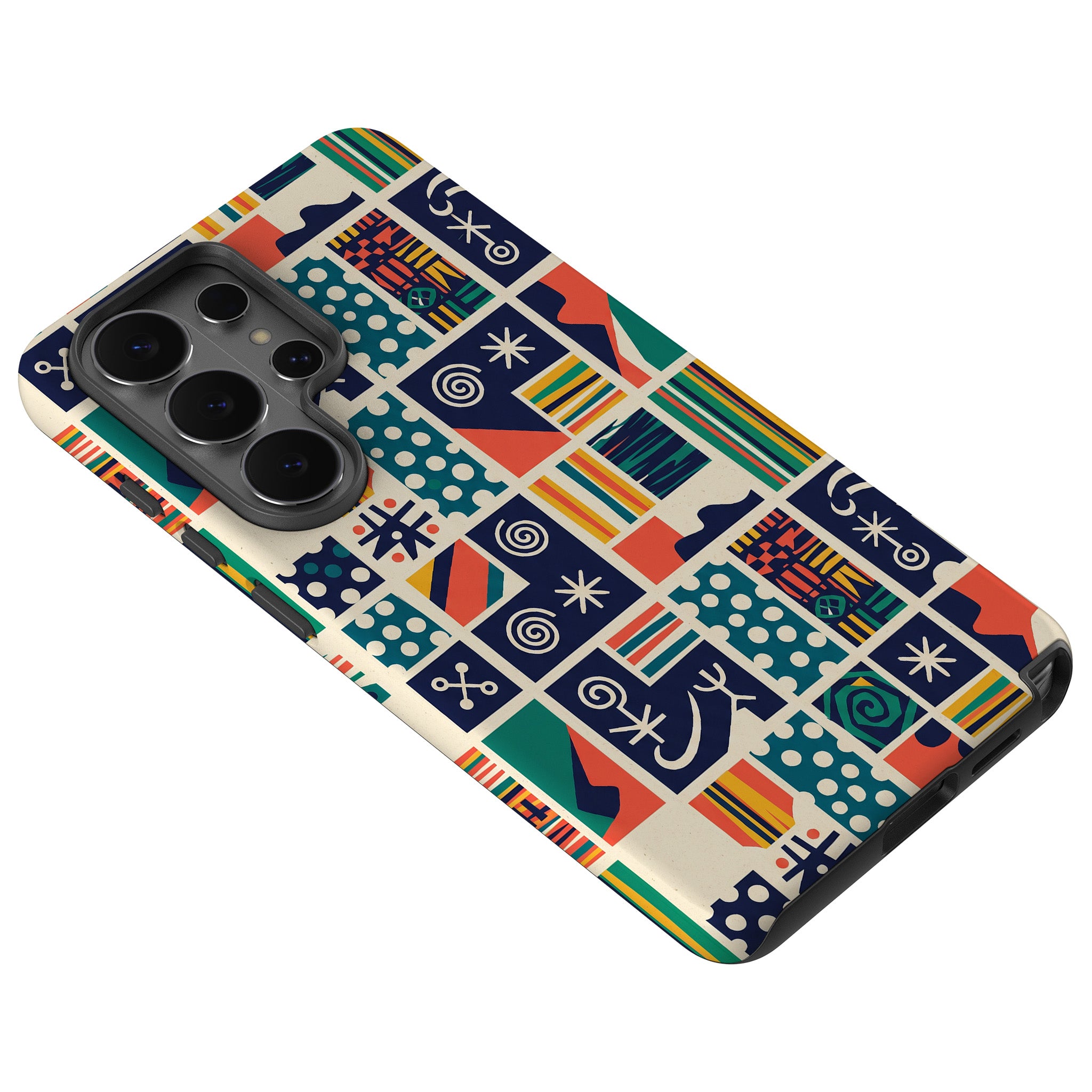 Coastal Indigo Tiles by Ada Okoye Tough Case for Samsung Galaxy — Finnaij