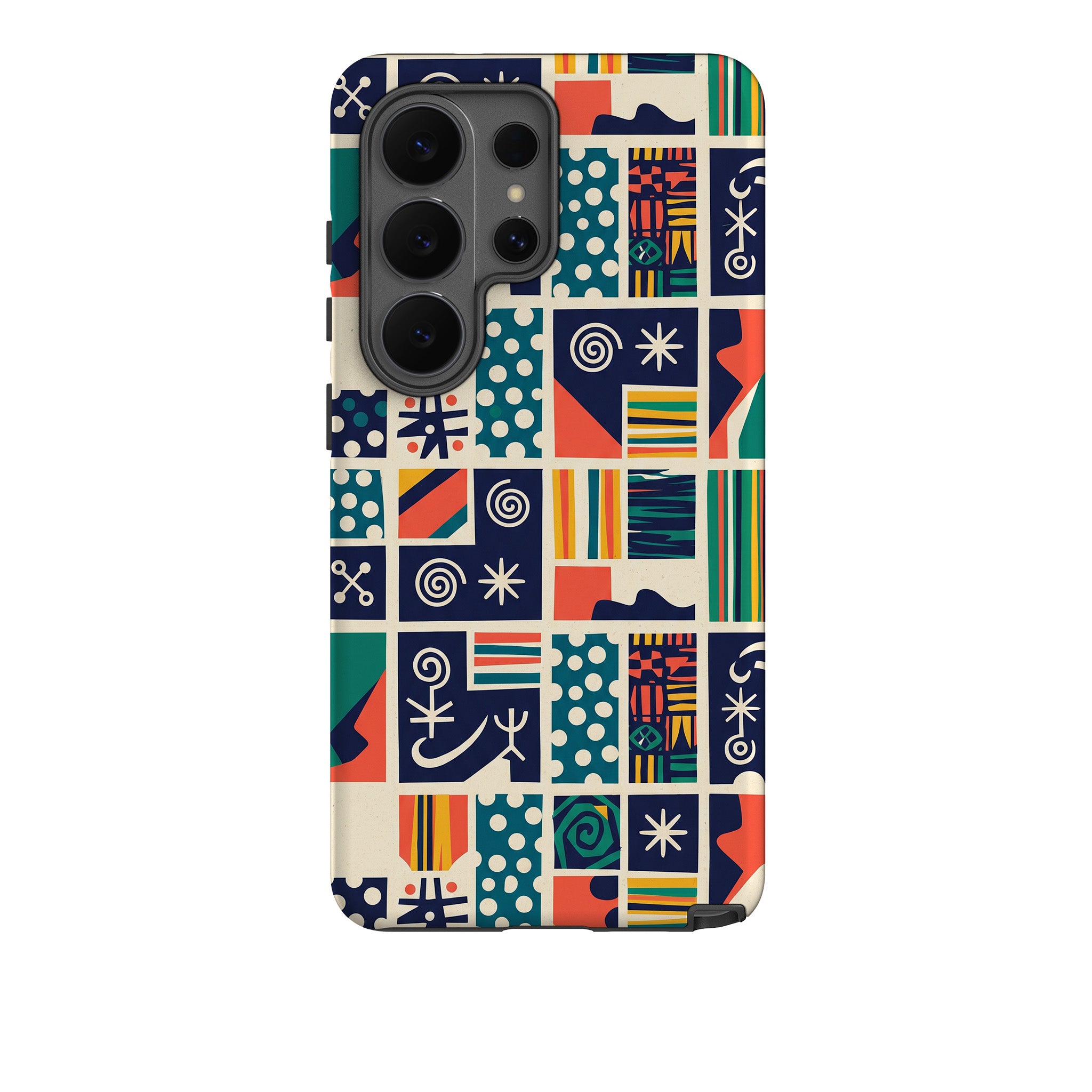 Coastal Indigo Tiles by Ada Okoye Tough Case for Samsung Galaxy — Finnaij