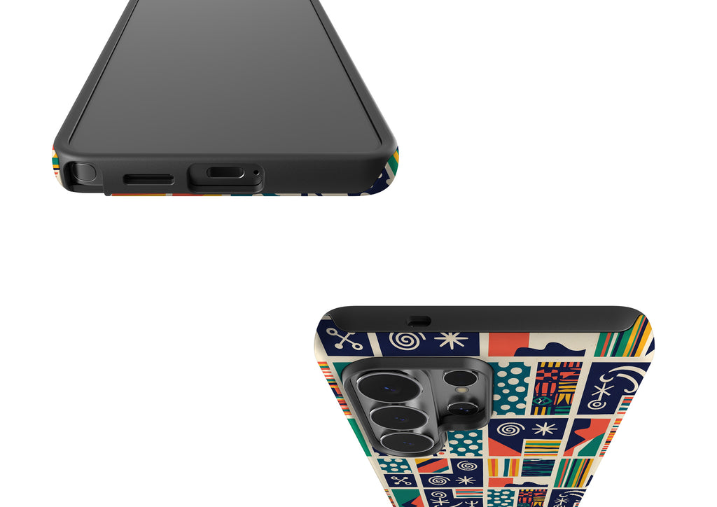 Coastal Indigo Tiles by Ada Okoye Tough Case for Samsung Galaxy — Finnaij