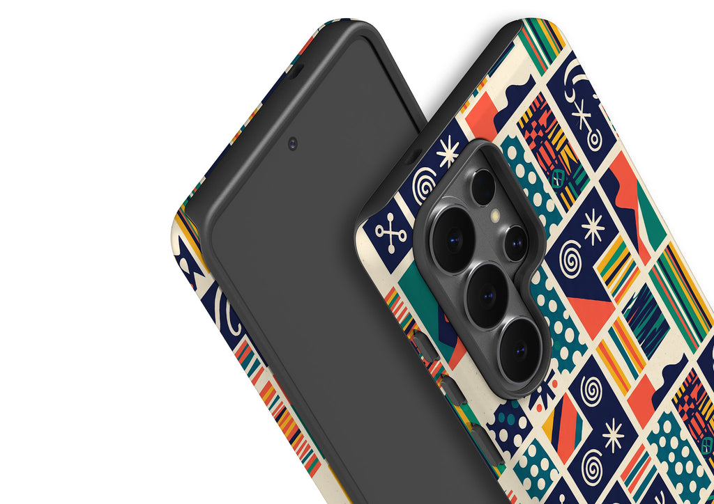 Coastal Indigo Tiles by Ada Okoye Tough Case for Samsung Galaxy — Finnaij
