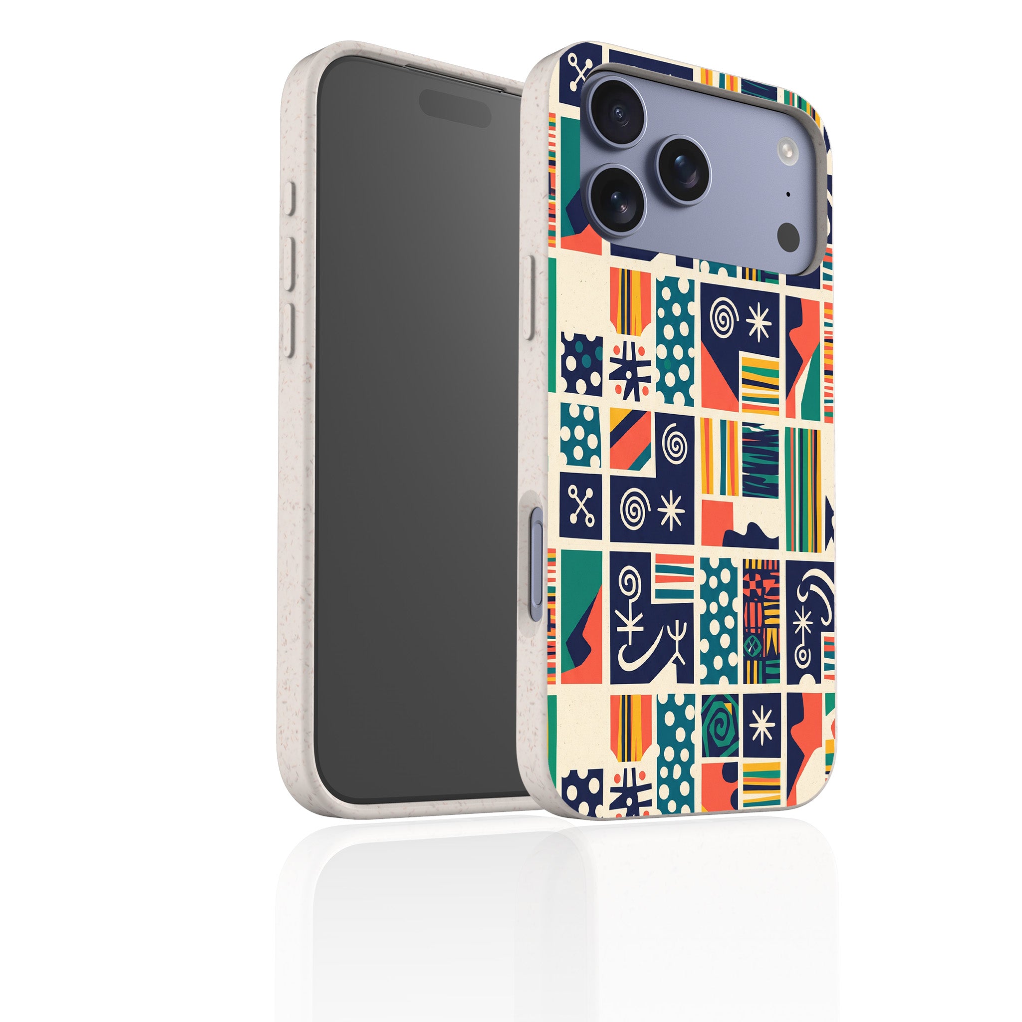 Coastal Indigo Tiles by Ada Okoye — iPhone Bio-degradable Case — Finnaij