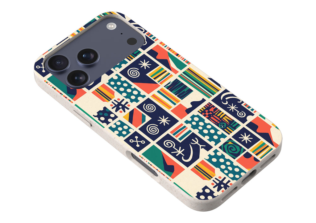 Coastal Indigo Tiles by Ada Okoye — iPhone Bio-degradable Case — Finnaij