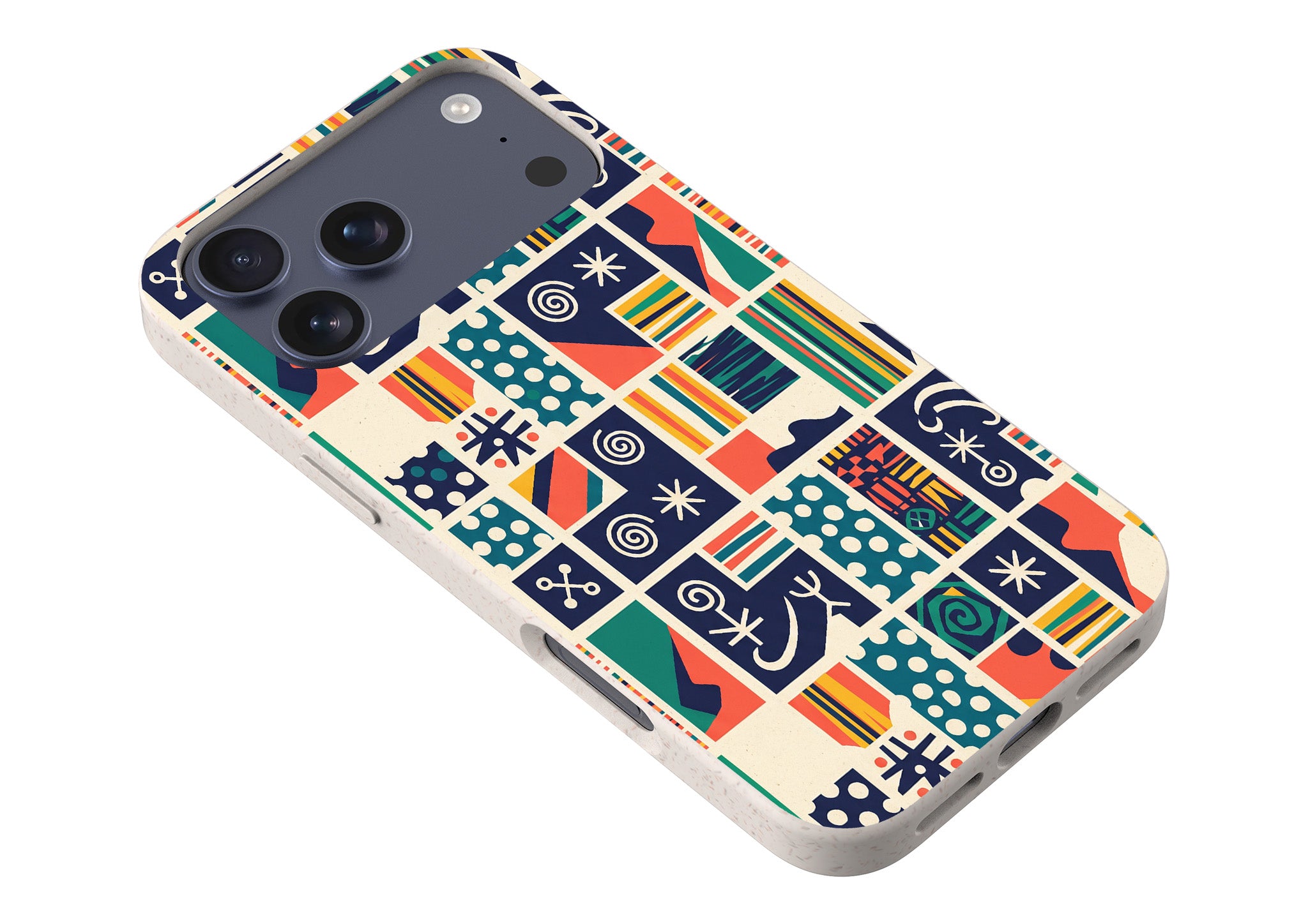 Coastal Indigo Tiles by Ada Okoye — iPhone Bio-degradable Case — Finnaij