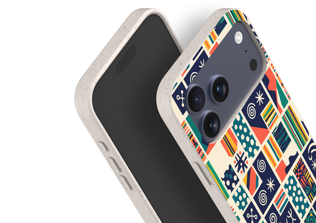 Coastal Indigo Tiles by Ada Okoye — iPhone Bio-degradable Case — Finnaij