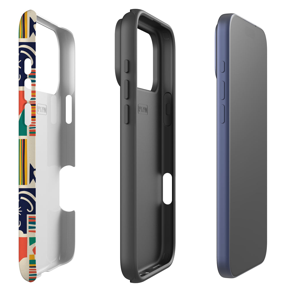 Coastal Indigo Tiles by Ada Okoye Tough Case for iPhone — Finnaij
