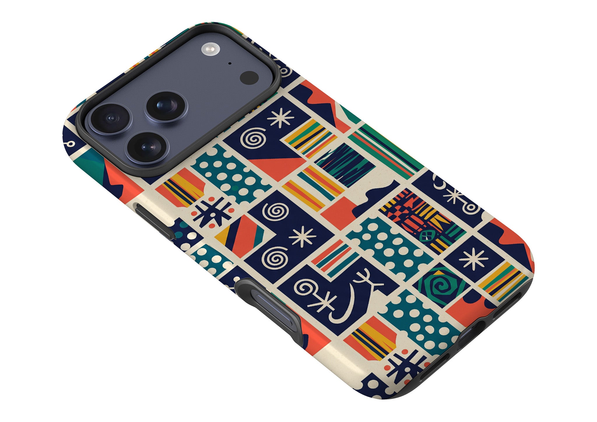 Coastal Indigo Tiles by Ada Okoye Tough Case for iPhone — Finnaij