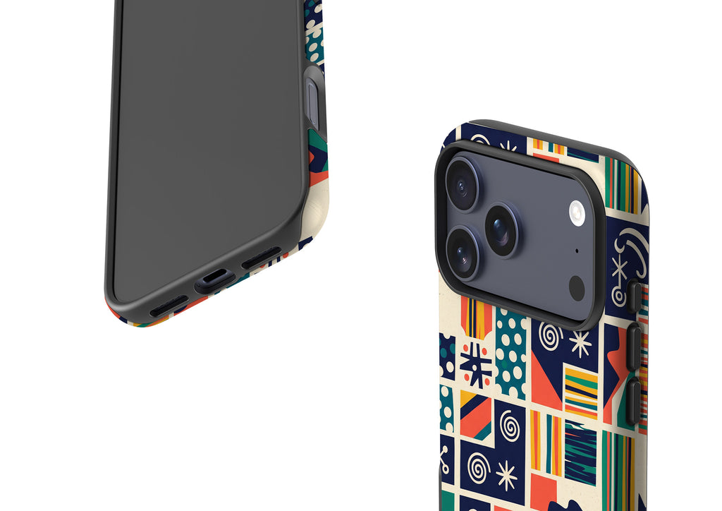 Coastal Indigo Tiles by Ada Okoye Tough Case for iPhone — Finnaij
