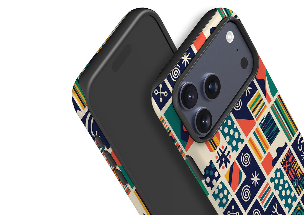 Coastal Indigo Tiles by Ada Okoye Tough Case for iPhone — Finnaij