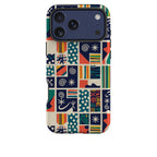 Coastal Indigo Tiles by Ada Okoye MagSafe Tough Case for iPhone — Finnaij