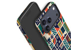 Coastal Indigo Tiles by Ada Okoye MagSafe Tough Case for iPhone — Finnaij