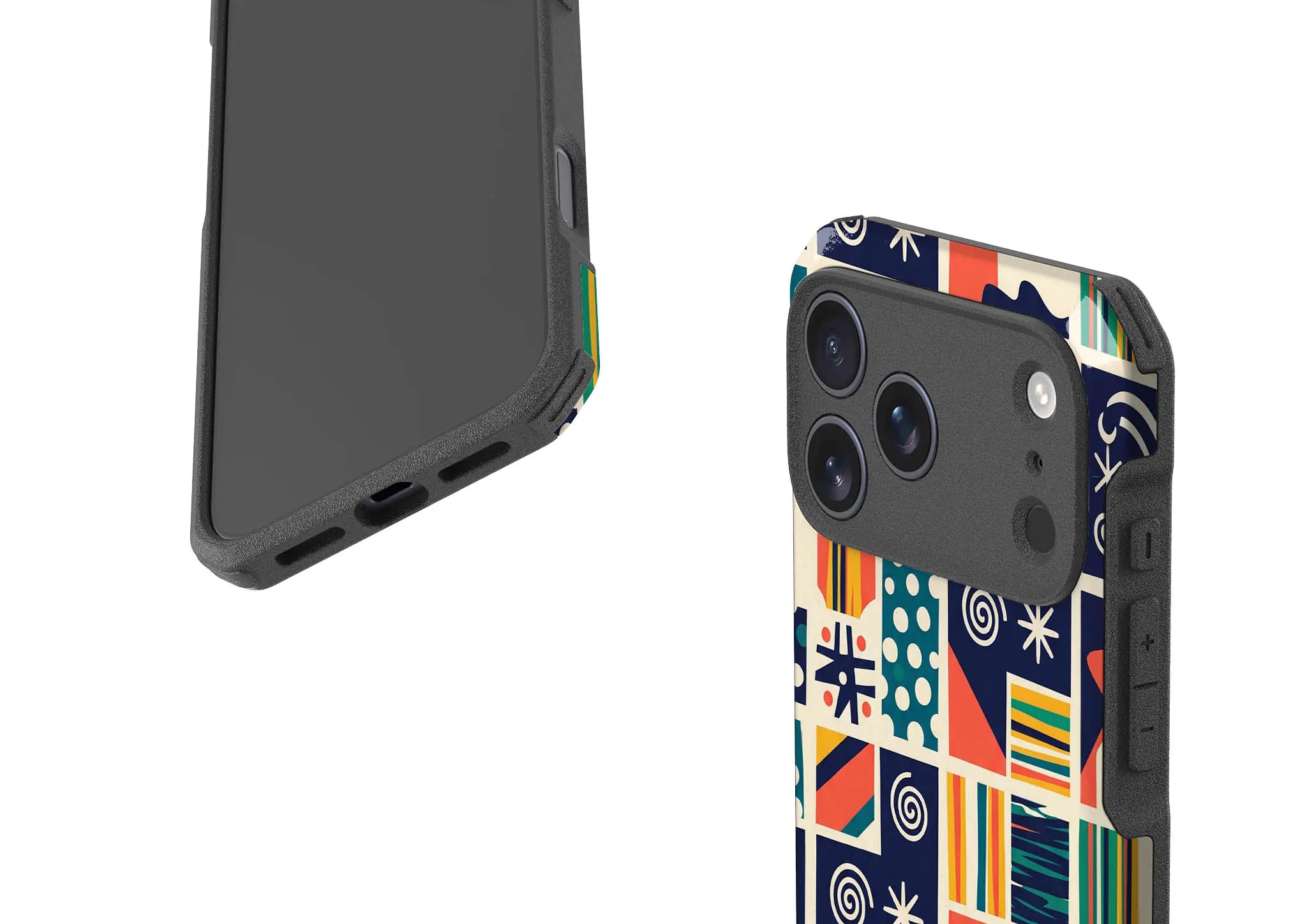 Coastal Indigo Tiles by Ada Okoye — Impact Armour MagSafe Case for iPhone — Finnaij