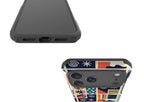 Coastal Indigo Tiles by Ada Okoye — Impact Armour MagSafe Case for iPhone — Finnaij
