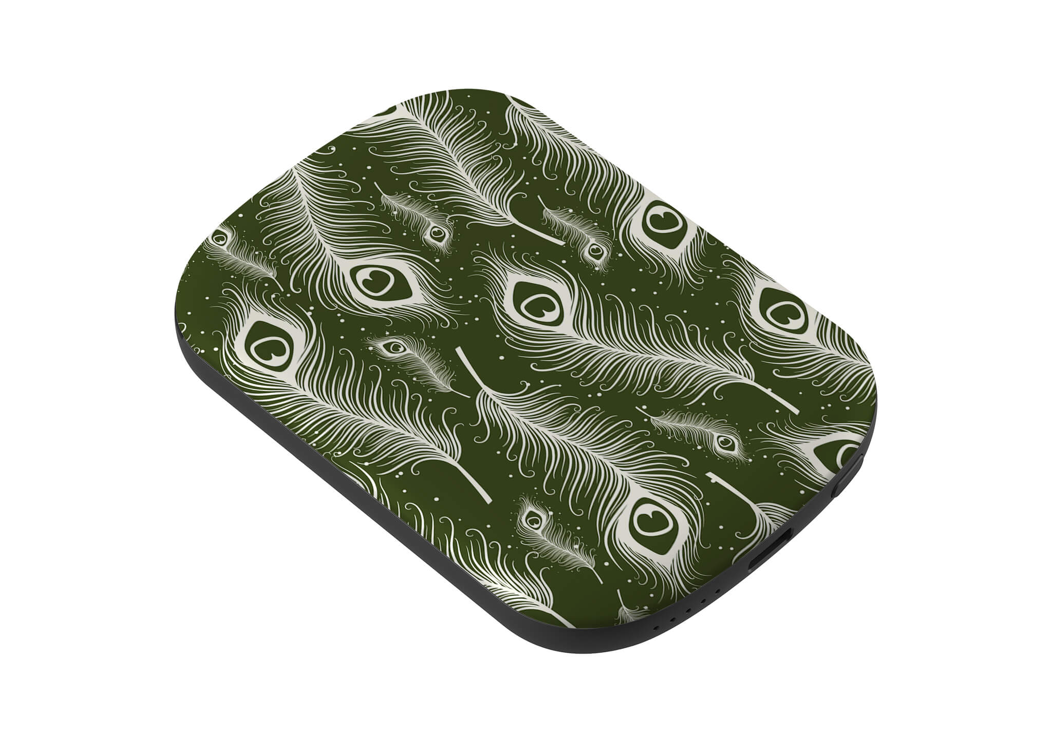 Feathers in Bloom Army Green MagSafe CHARGEPOD — Finnaij
