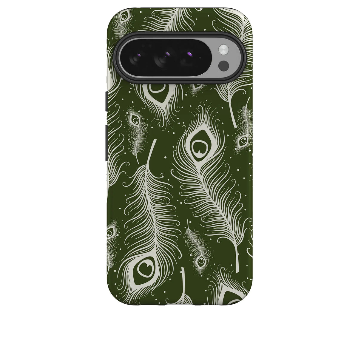 Feathers in Bloom Army Green — Tough Case for Google — Finnaij