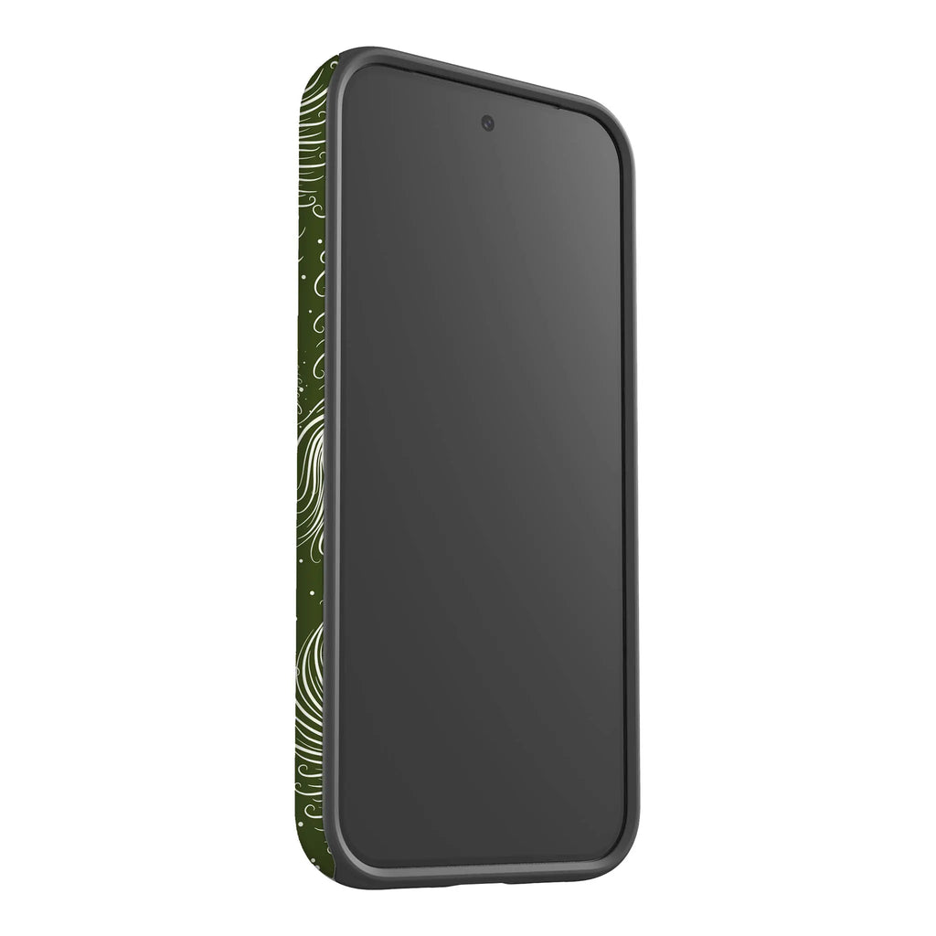 Feathers in Bloom Army Green — Tough Case for Google — Finnaij