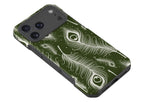 Feathers in Bloom Army Green — Impact Armour MagSafe Case for iPhone — Finnaij
