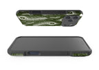 Feathers in Bloom Army Green — Impact Armour MagSafe Case for iPhone — Finnaij