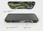 Feathers in Bloom Army Green — Magsafe Tough Case for iPhone — Finnaij