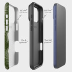 Feathers in Bloom Army Green — Tough Case for iPhone — Finnaij