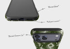 Feathers in Bloom Army Green — Tough Case for iPhone — Finnaij