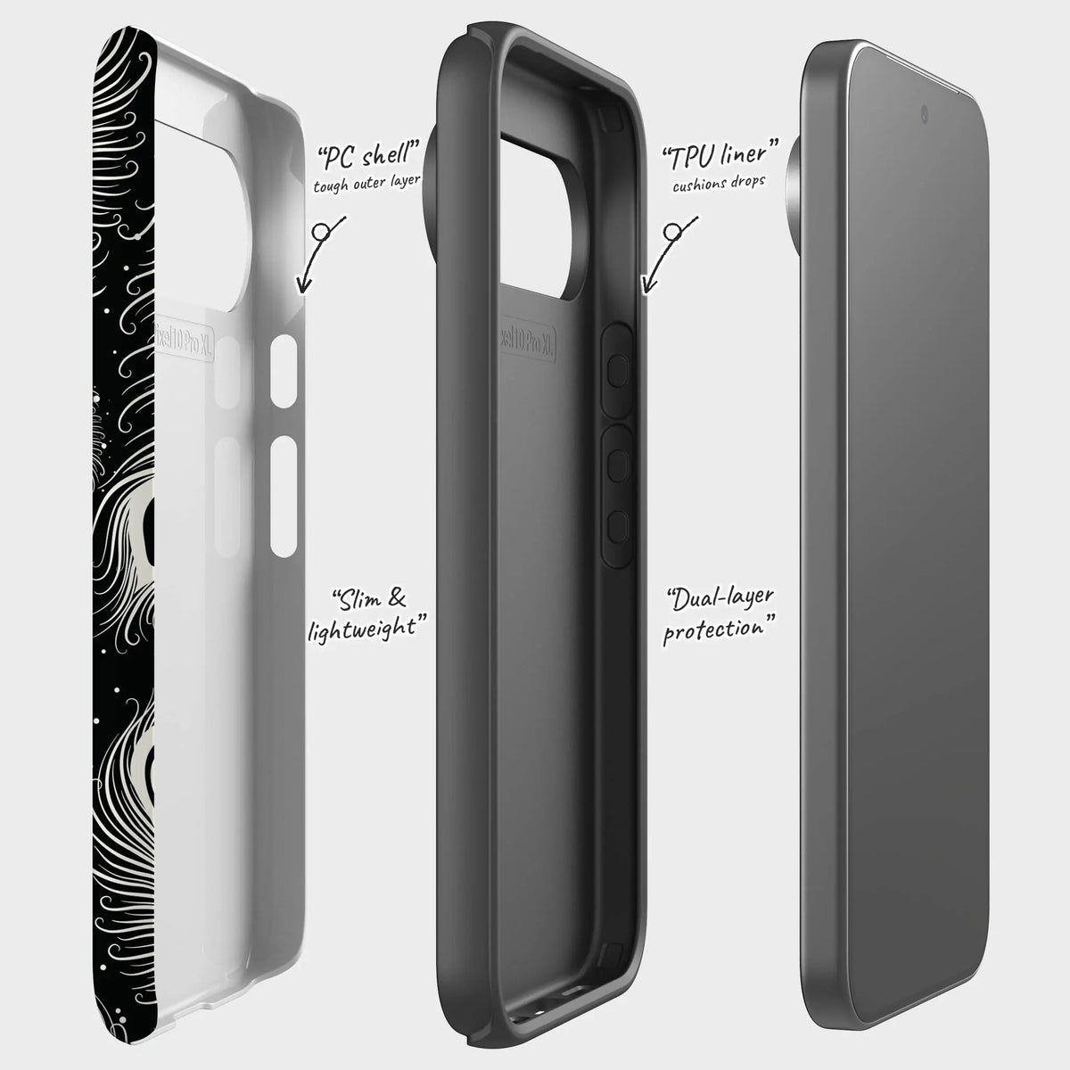 Feathers in Bloom Black — Tough Case for Google — Finnaij