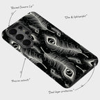 Feathers in Bloom Black — Tough Case for Samsung — Finnaij