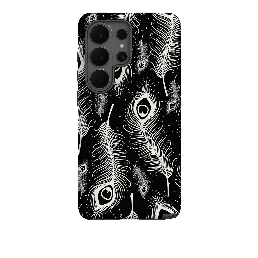 Feathers in Bloom Black — Tough Case for Samsung — Finnaij