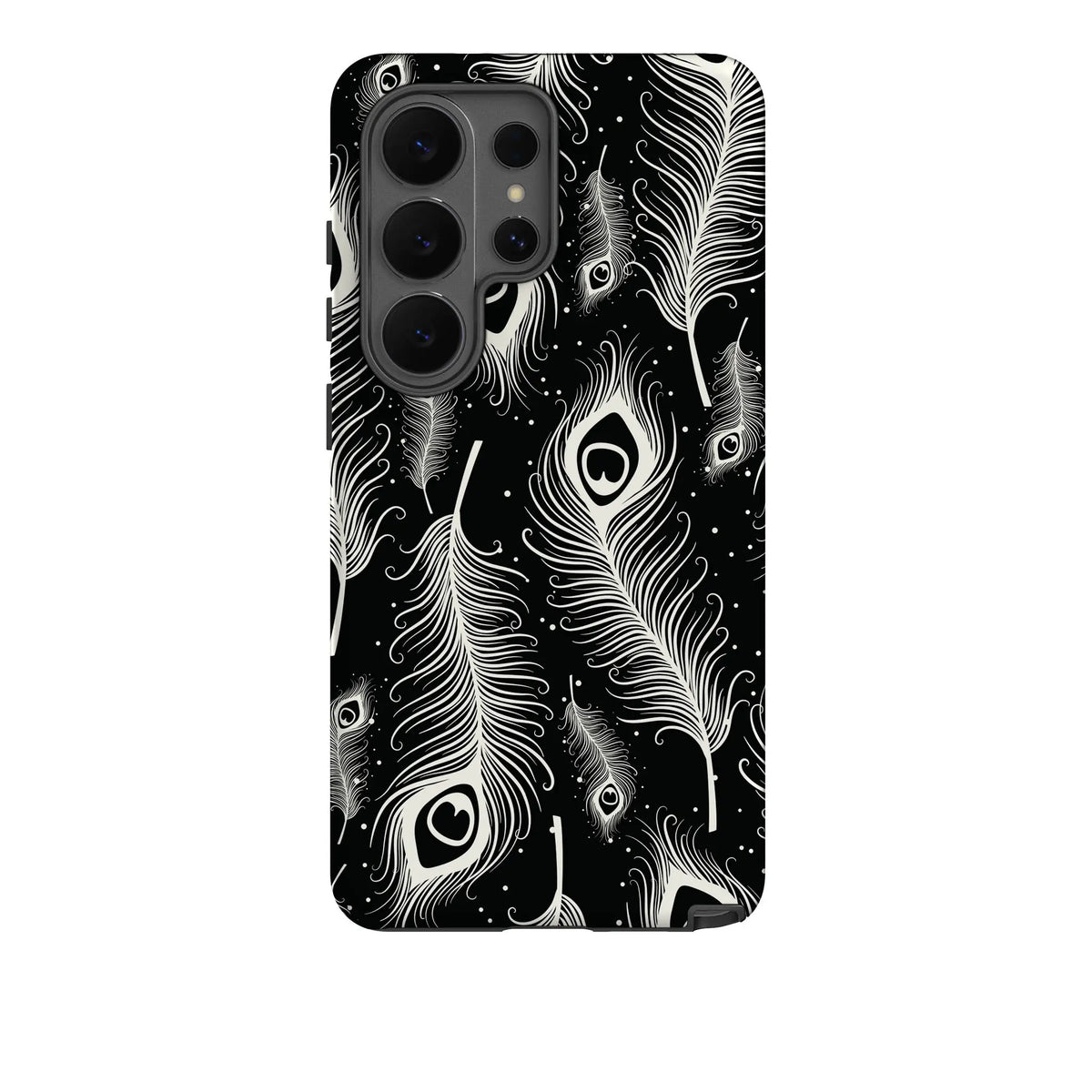 Feathers in Bloom Black — Tough Case for Samsung — Finnaij