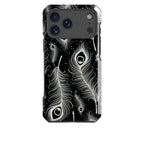 Feathers in Bloom Black — Impact Armour MagSafe Case for iPhone — Finnaij