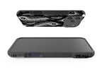 Feathers in Bloom Black — Impact Armour MagSafe Case for iPhone — Finnaij