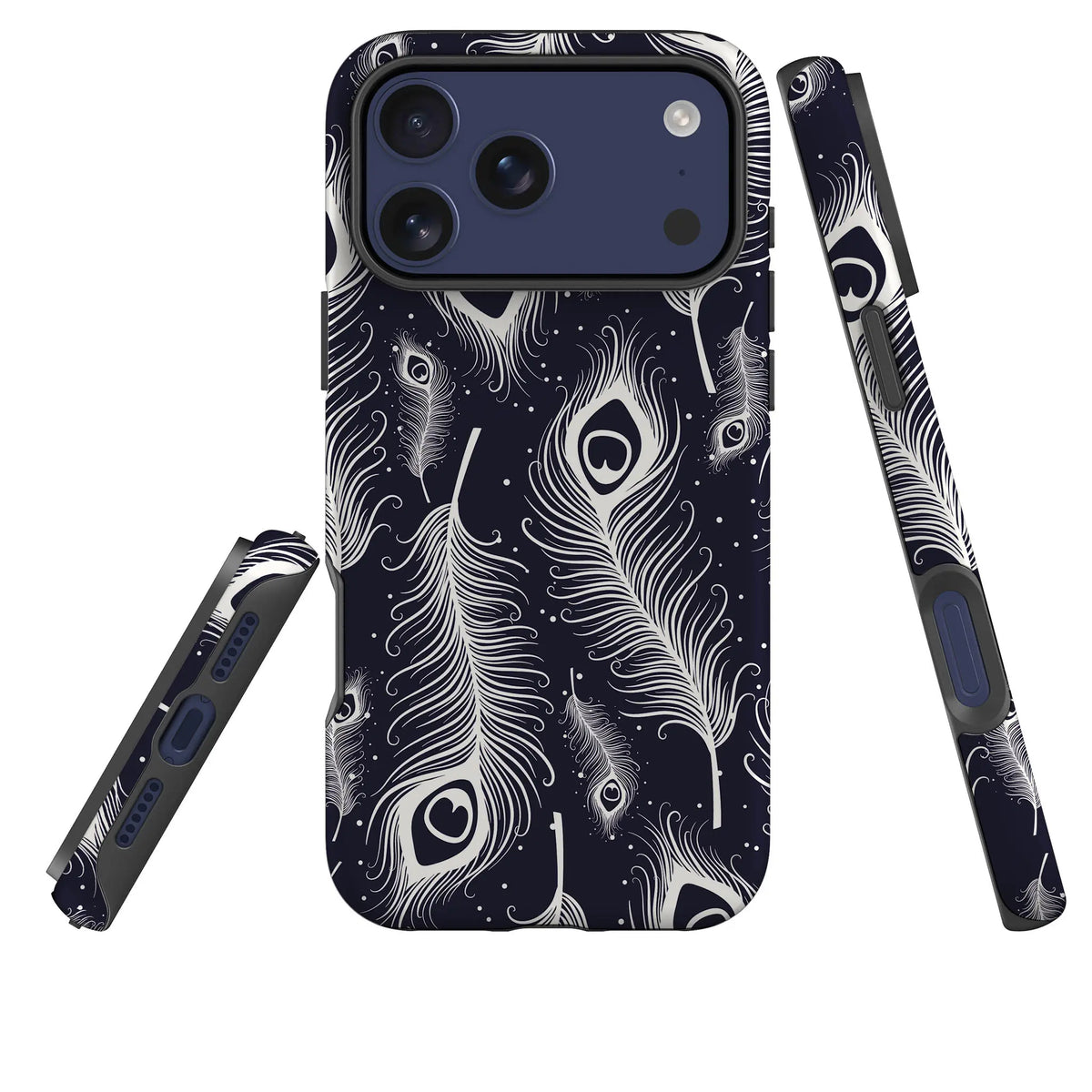 Feathers in Bloom — Tough Case for iPhone — Three Quarter — Finnaij