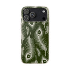 Feathers in Bloom Army Green — iPhone Bio-degradable Case — Finnaij