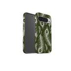 Feathers in Bloom Army Green Tough Case for Google Pixel — Finnaij