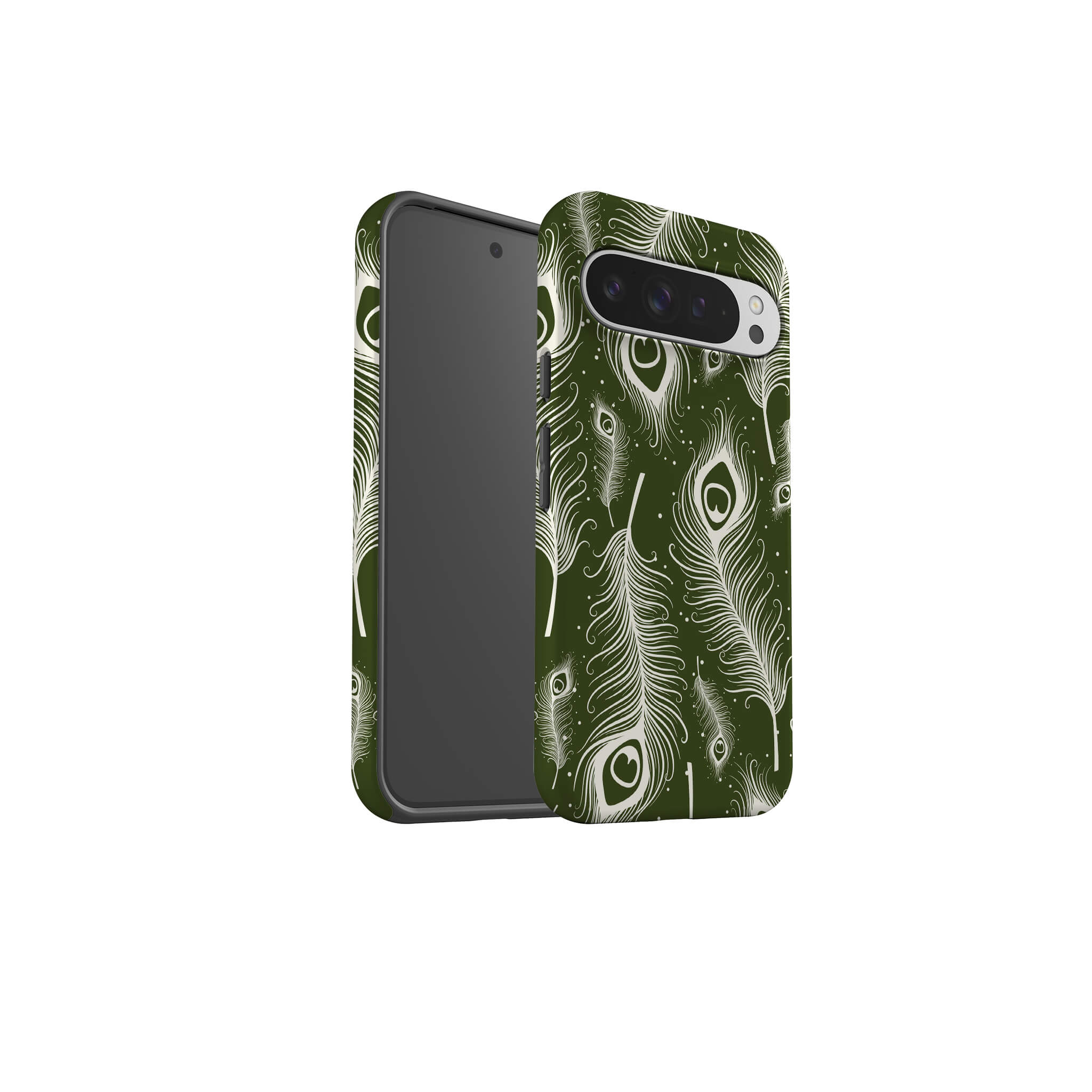 Feathers in Bloom Army Green Tough Case for Google Pixel — Finnaij