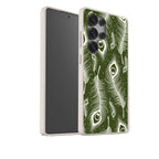 Feathers in Bloom Army Green Bio-degradable Case for Samsung Galaxy — Finnaij